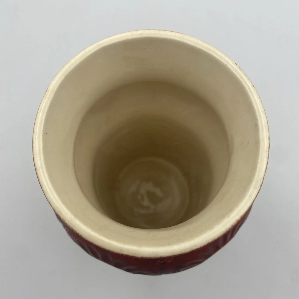 Vintage McCoy Pottery Scandia Red Butterfly Vase Pattern‎ 620 8.5